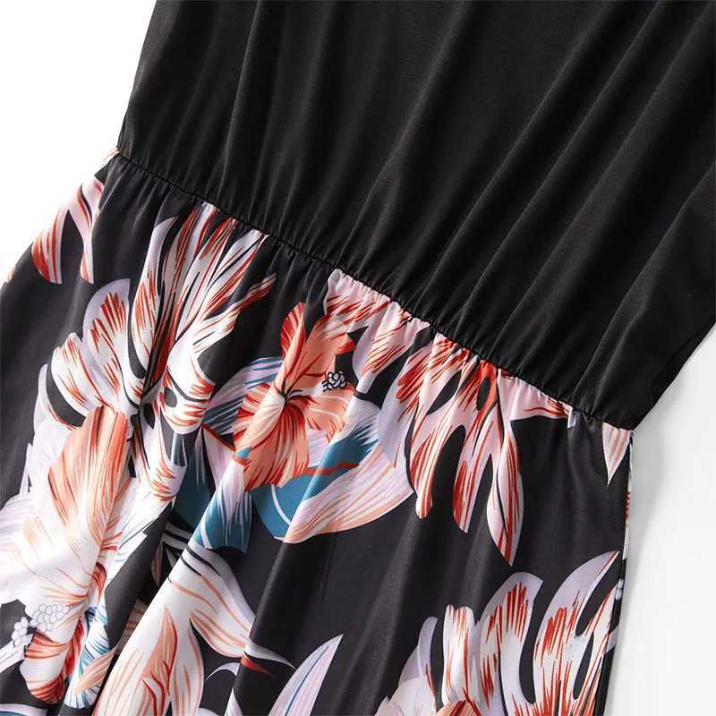 2022 Sleeveless Mom And Daughter Dress Birthday Wedding Family Matching Mommy Girls Me Clothes Beach Holiday Long Dresses 9T W250207