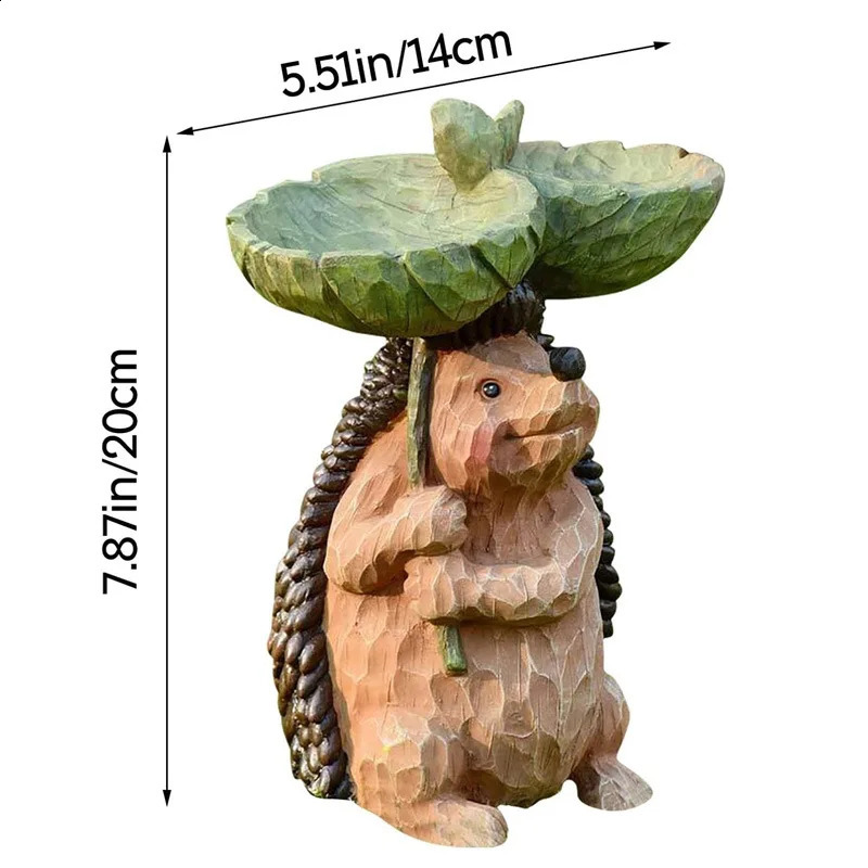 Bird Feeder Garden StatueAnimal Resin Bird Feeder Garden OrnamentsSuitable for Yard Garden Lawn Landscape Decorations 250121