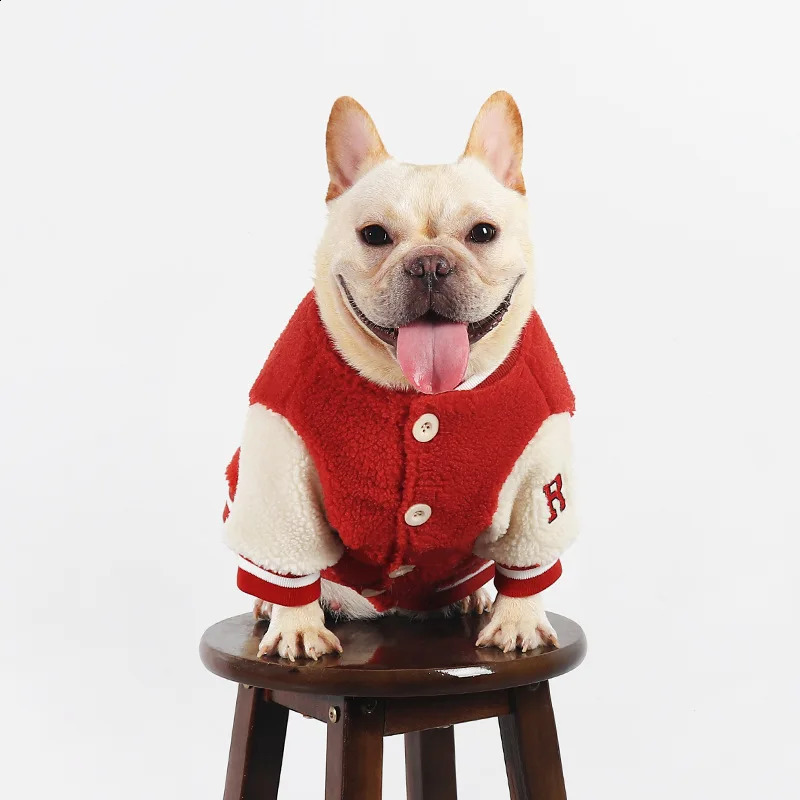 Thickened Warm Coat for Dogs and Cats Baseball Suit Pet Clothes Fall and Winter 250206