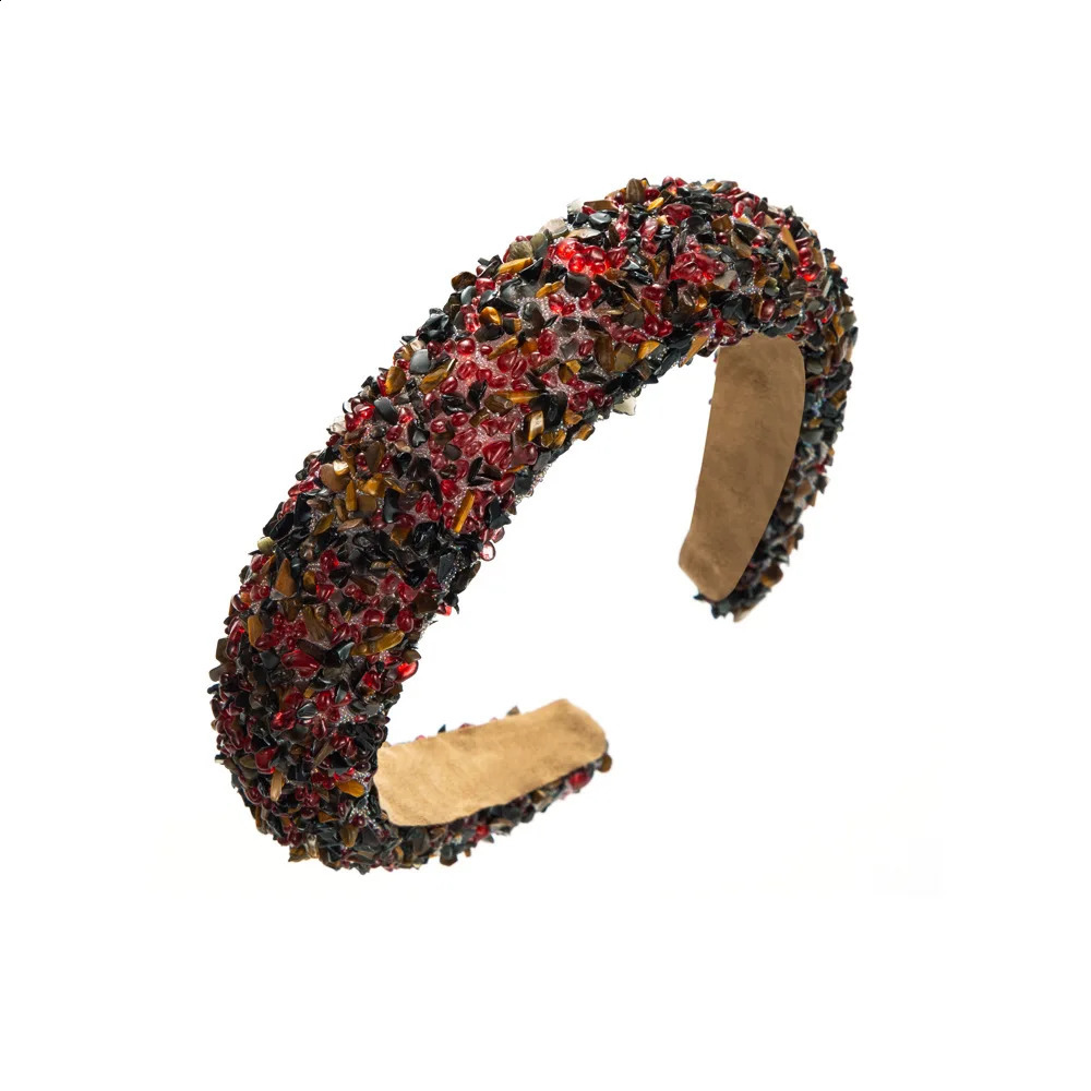 Full Diamond Pearl Sponge Headband Fashion Hair Accessories Women Trend Temperament Party Hairband Hair Band Girl Headwear 250207