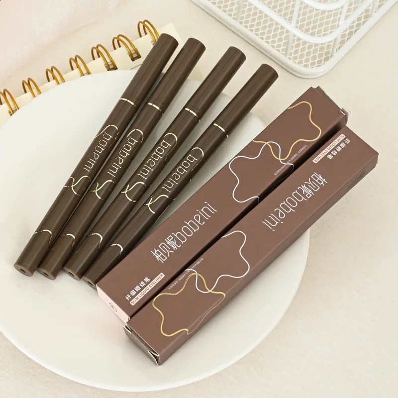 Waterproof Quick Dry Liquid Eyeliner Pen Lasting Lying Silkworm Eyeliner Pencil Ultra-fine Matte Black Brown Beauty Eyes Makeup 250206
