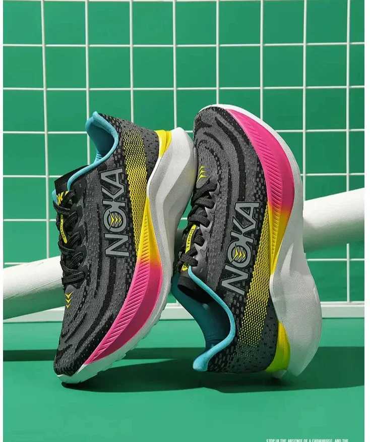 2024 Men Running High Plate Cushioning Sports Training Jogging Shoes Unisex Sneakers Women Mesh Comfort Tennis Shoes for Men W250207