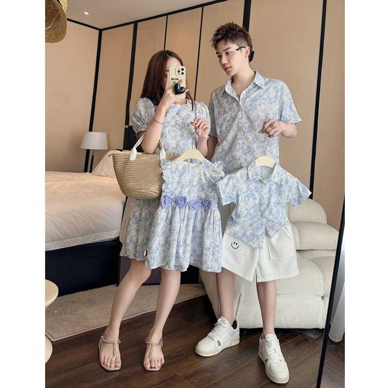 Resort Family Summer Couple Look Beach Clothes Mother and Daughter Dress Vacation Father Son Combinations Shorts W250207