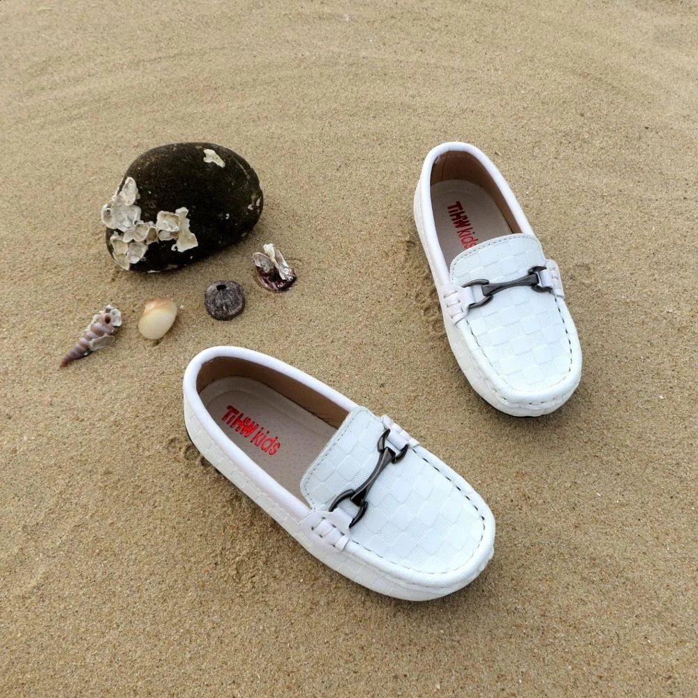 Boys Girls Shoes Moccasins Soft Kids Loafers Children Flats Casual Boat Shoes Childrens Wedding Leather Shoes autumn Fashion 250206