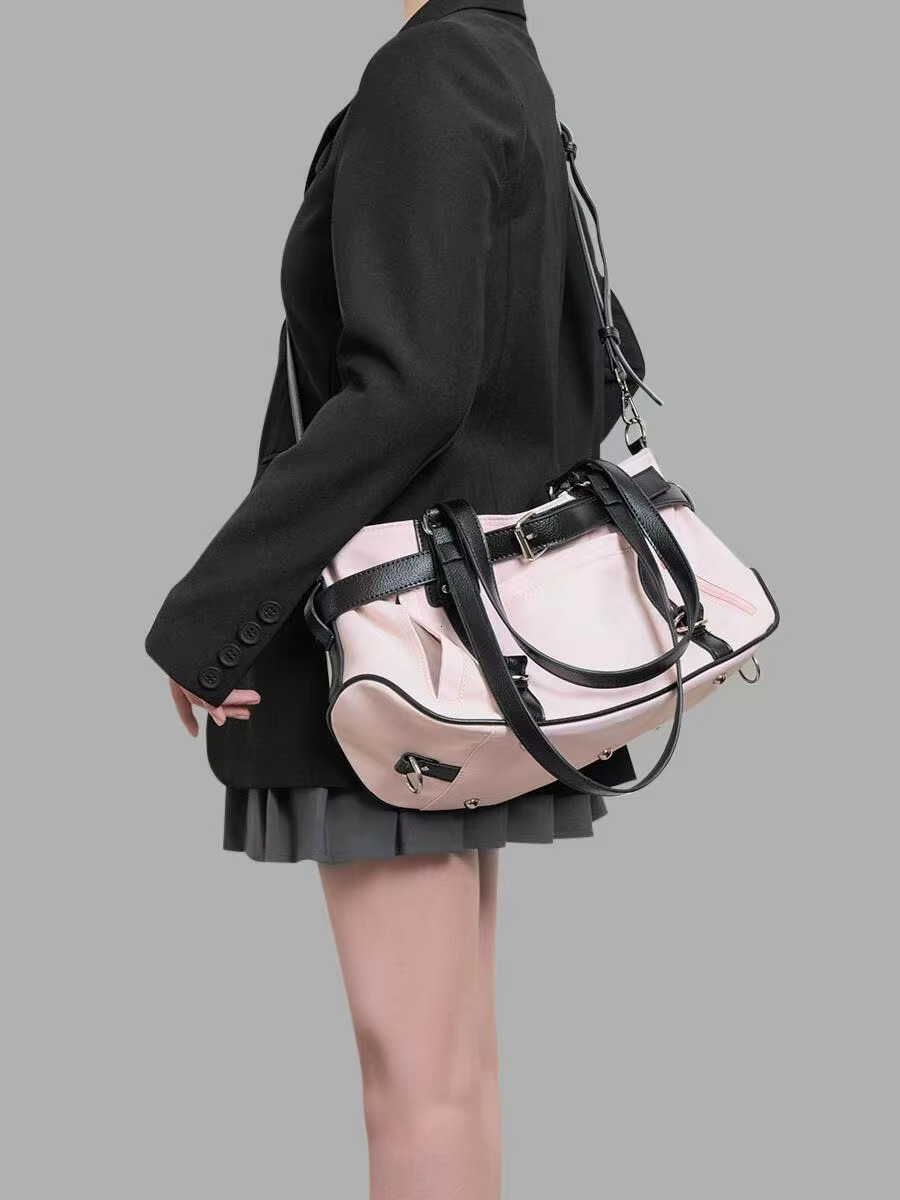 Pink Large Capacity Shoulder Crossbody Bag Women New Versatile Commute Travel Handbag Fashion Hotgirl Undersrm Bags PU Casual