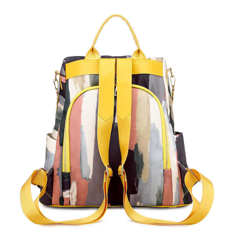 Womens new backpack Oxford cloth backpack large capacity anti theft bag casual womens bag three use shoulder bag