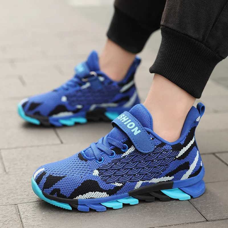 2025 Kids Fashion Sneakers For Boys Girls Tennis Shoes Breathable Sports Running Shoes Children Casual Camouflage Walking ShoesXJ250207