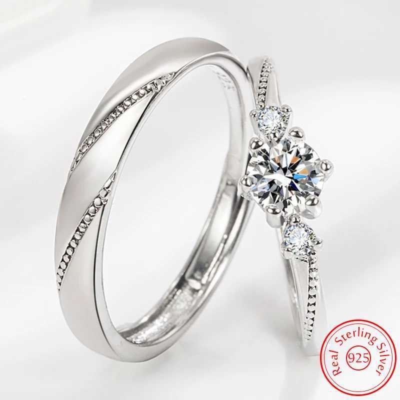925 Sterling Silver New Ladys High Quality Fashion Jewelry Crystal Zircon Couple Ring For Man XY0339 W250207