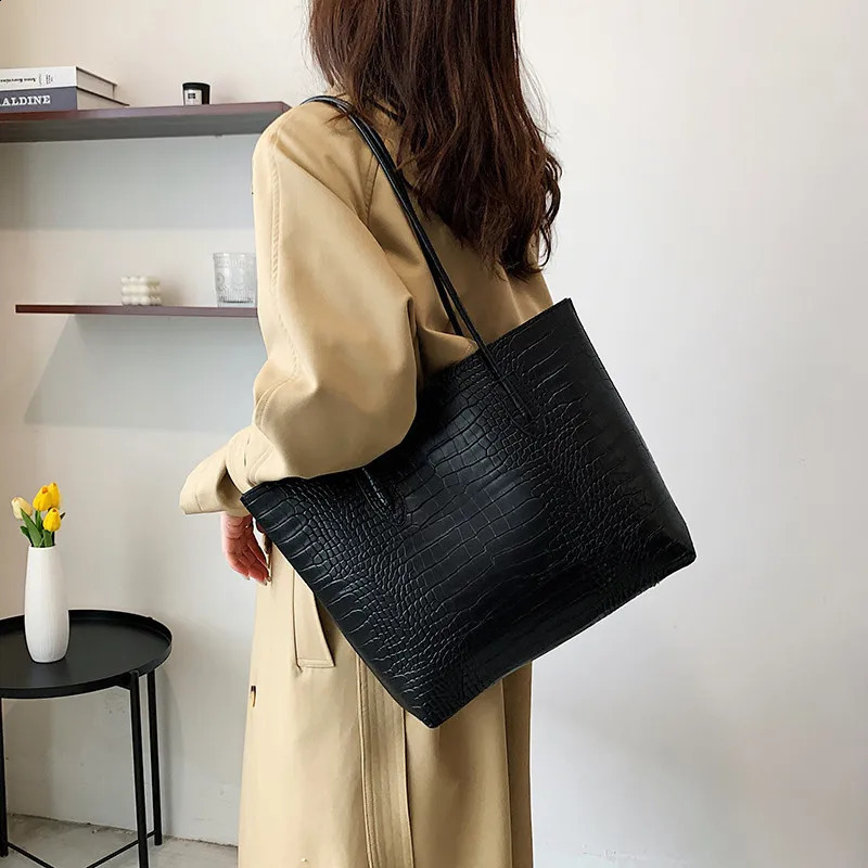 Large PU Leather Shoulder Bag for Women Fashion Trend ner Female Handbags Purses Tote Bags 250206