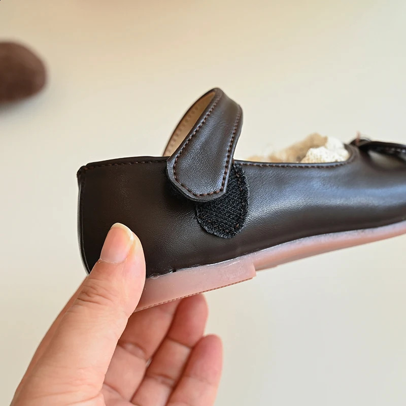 Mary Shoes Kid Leather Shoes Spring Cute Princess Shoes Soft Sole Baby Single Sweet Girl Kids 250206