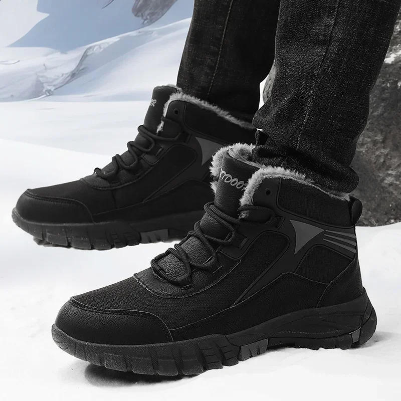 Mens Outdoor Hiking Boots Add Cotton Warm Wear Resistant Fashion Casuals Sports Shoes Plush Comfortable Walking Shoes for Woman 250120