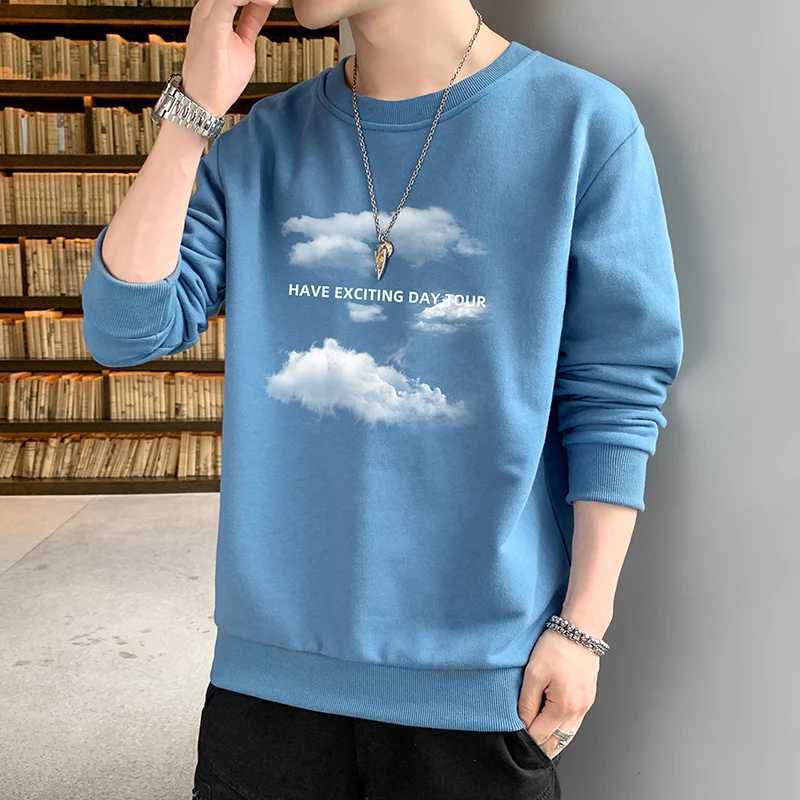 New Autumn and Spring Long sleeved T-shirt for Men Sweater Underlay Shirt for Men Round Neck Pullover Sweater for Men W250207