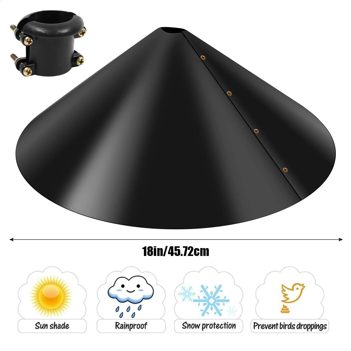 19 Inch Squirrel Baffle for Bird Feeder Pole Outside Pole Mount Stopper Bird House Guard for Outdoor Shepherd's Hook 250121