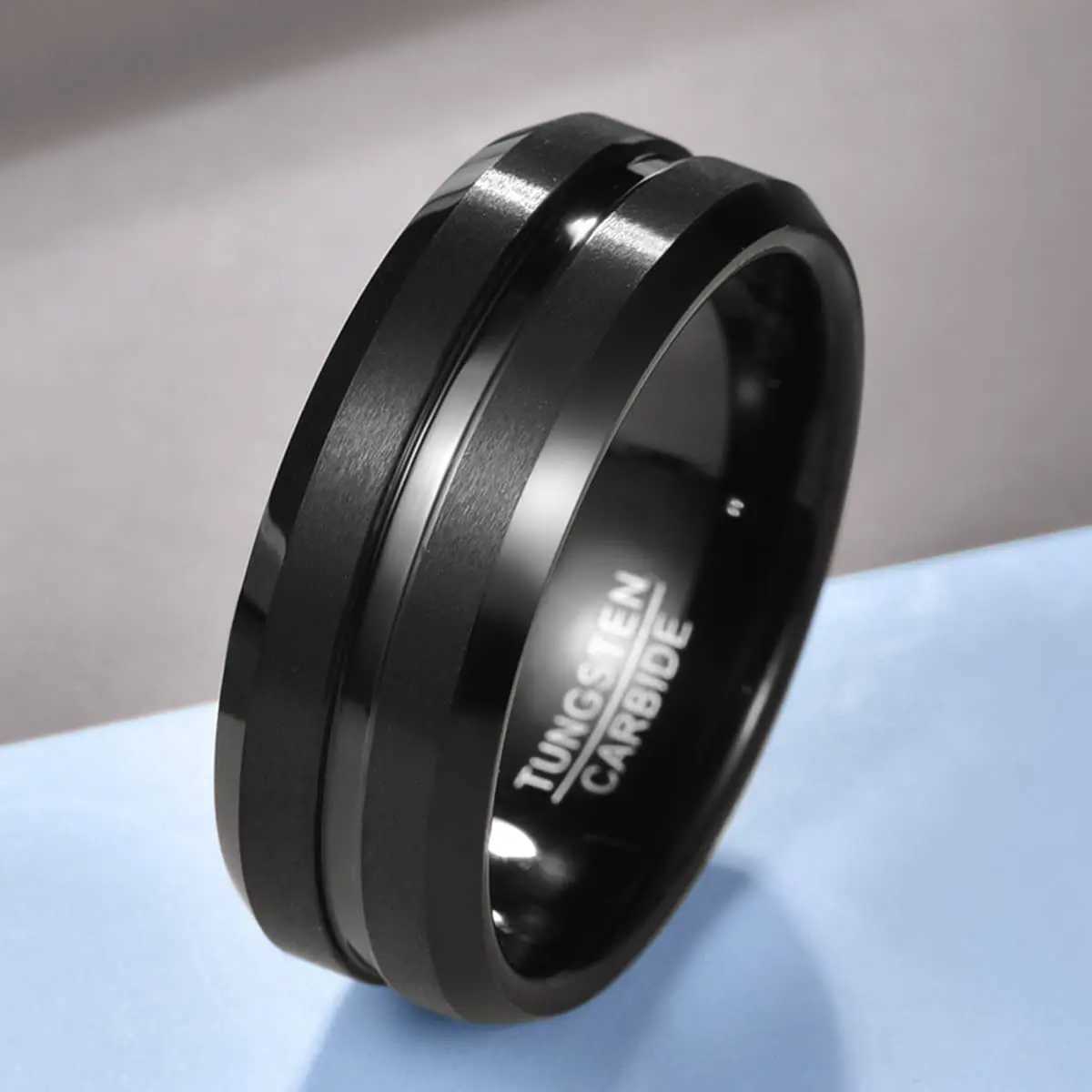 Fashion Couple Rings Romantic White Rhinestones CZ Women Rings Set Simple Mens Stainless Steel Rings For Couple Wedding Jewelry W250207