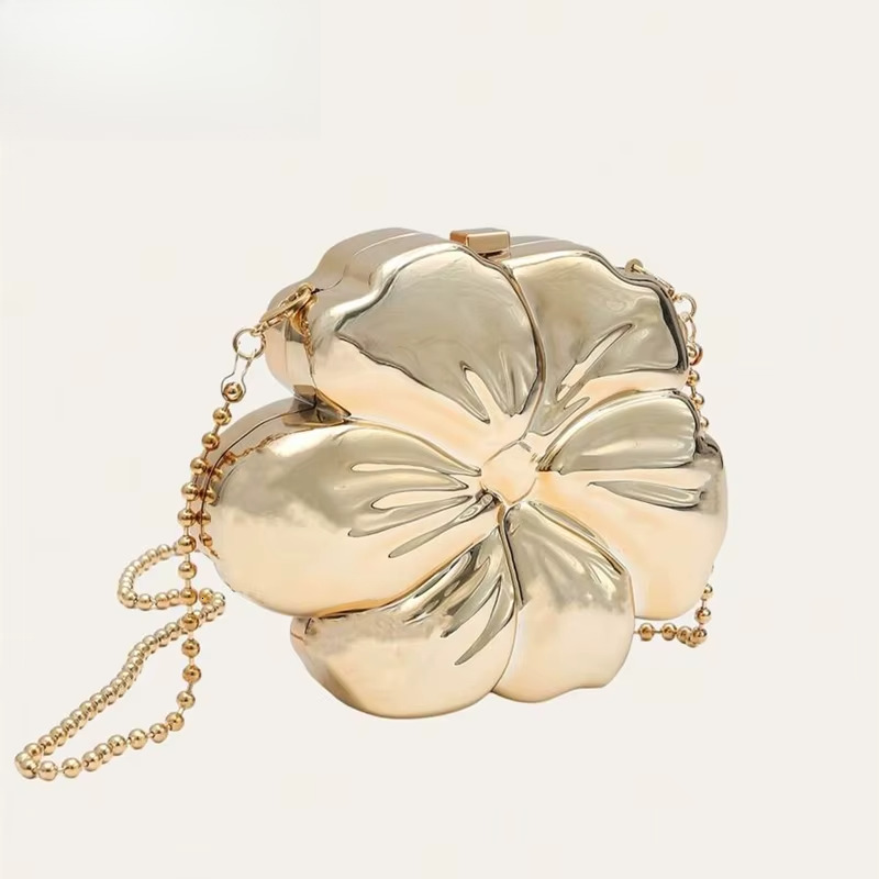 Women Metallic Wer Clutch Sier Gold Cute Evening Bag For Wedding Party Small Purses Designer Handbag