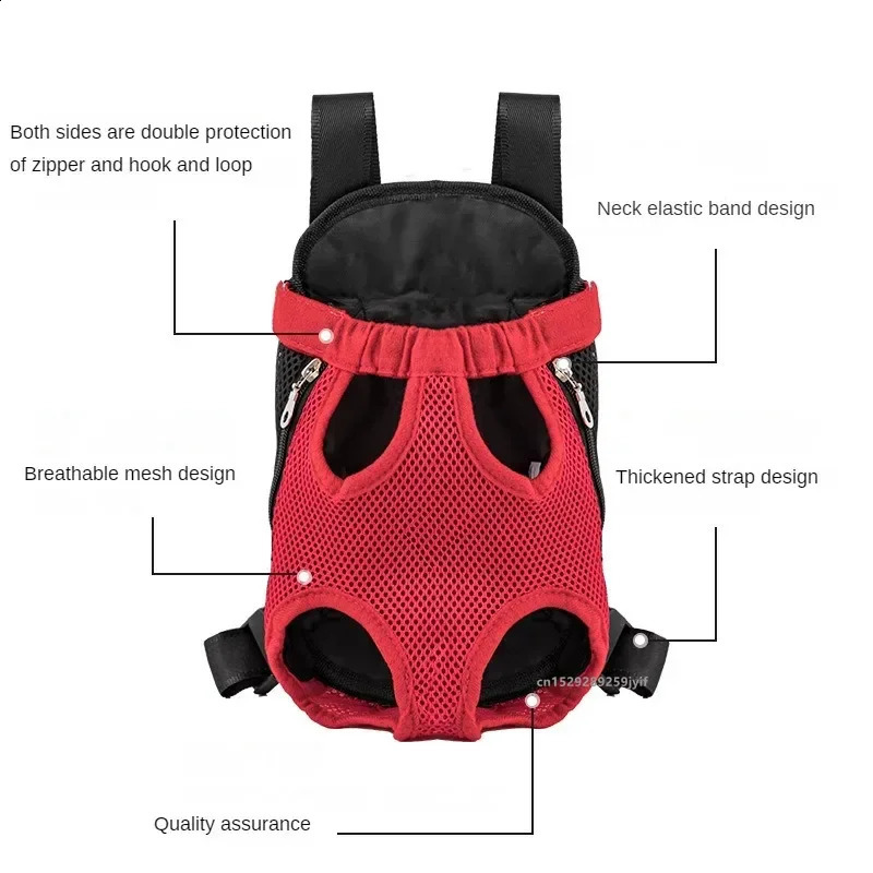 Pet Dog Backpack Mesh Outdoor Travel Front Bag Products Breathable Shoulder Handle Bags for Small Dog Cats 250206
