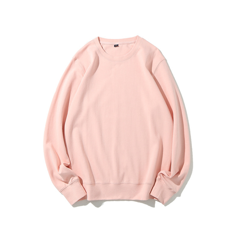D5310 Spring long-sleeved solid color sweatshirt street trend foreign trade men's loose solid color round neck men's sweatshirt leisure spor