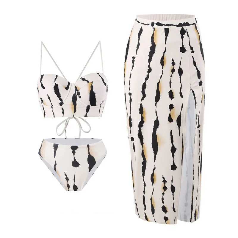 Mother-daughter Swimsuits Family Matching Outfits Sleeveless Fashion Sexy Swimwear Summer Sunny and Sandy Beach 3Pcs Clothes W250207