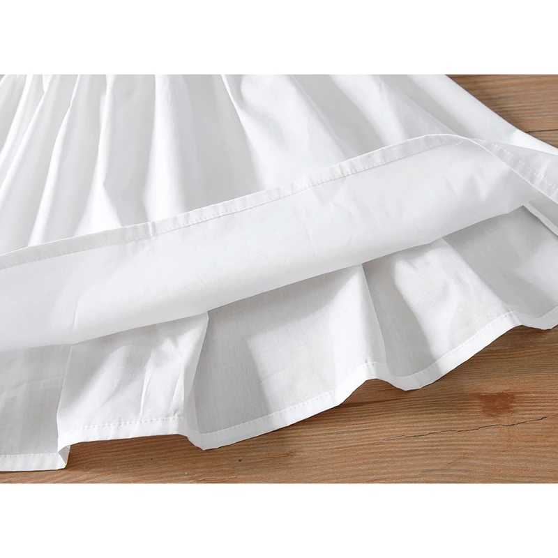 Summer Fashion Family Mother and Daughter Short Sleeve Solid Color Dress Clothes Family Clothing Family Matching Outfits Dress W250207