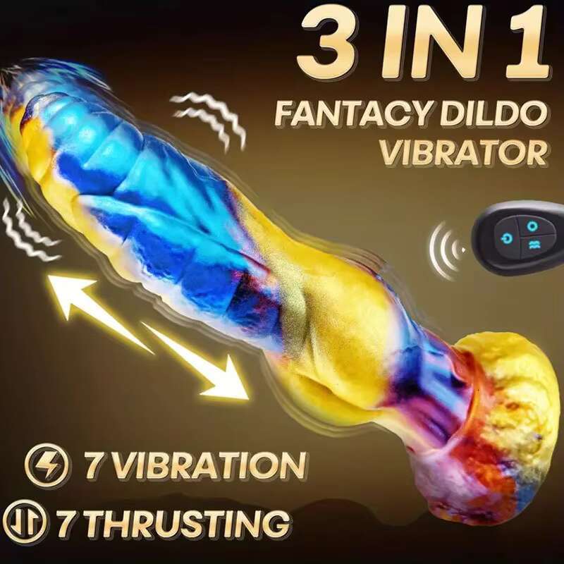 7 Mode Thrusting Huge Thick Anal Vibrator Remote Control Birds Monster Dildo Suction Cup Sex Toys For Women