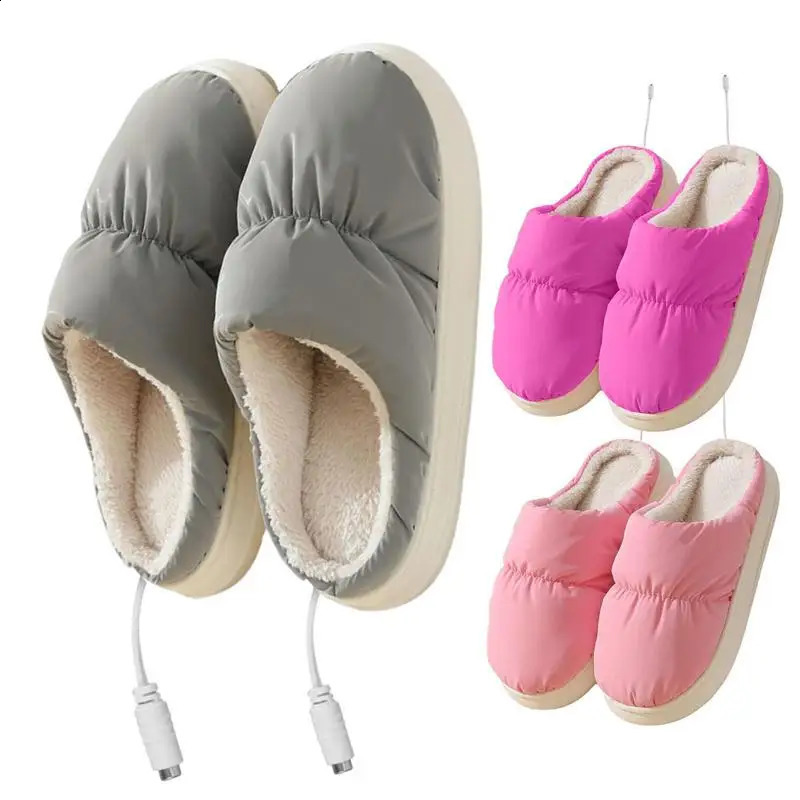 Heated Slippers Electric Heating Boots Heated Foot Warmer Slippers USB Charger Electric Heating Shoes Warmer Women Men Slipper 250120