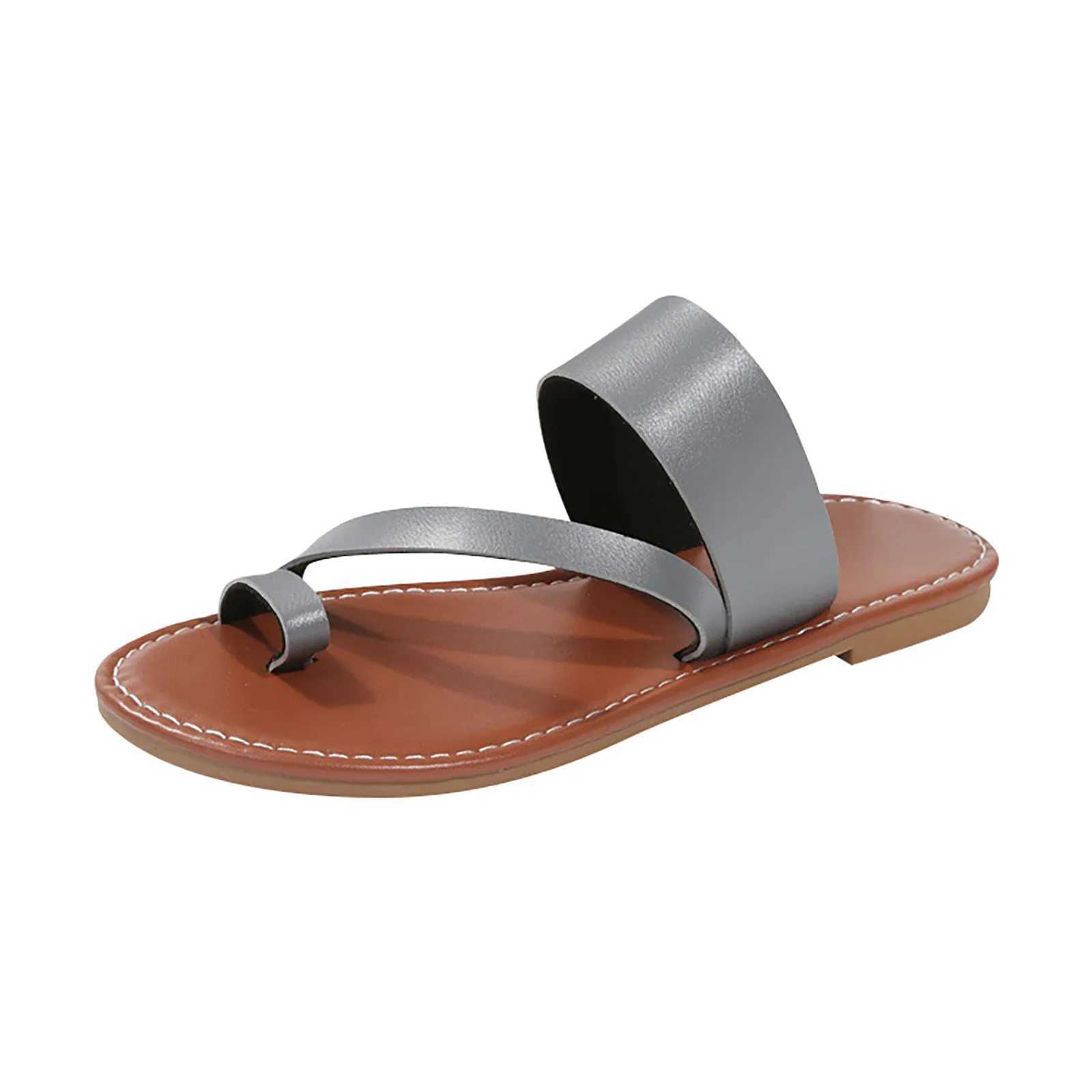 Womens Sandals Flip Flop Sandals e Butt Light Casual Rubber Sole Sandals Flat Slipper Sandals With A Single Strap Toe StrapXJ250207