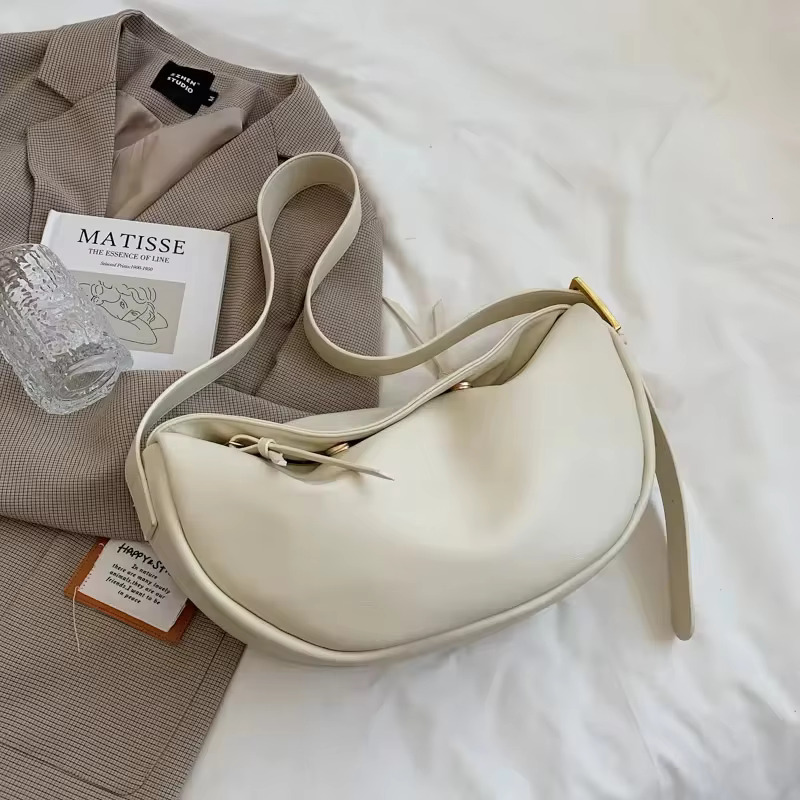 Crossbody For Women Large Capacity Handbags Solid Soft Shoulder Bags Female Casual Travel Hobos Bag Vintage Sac New PVC Gender Neutral