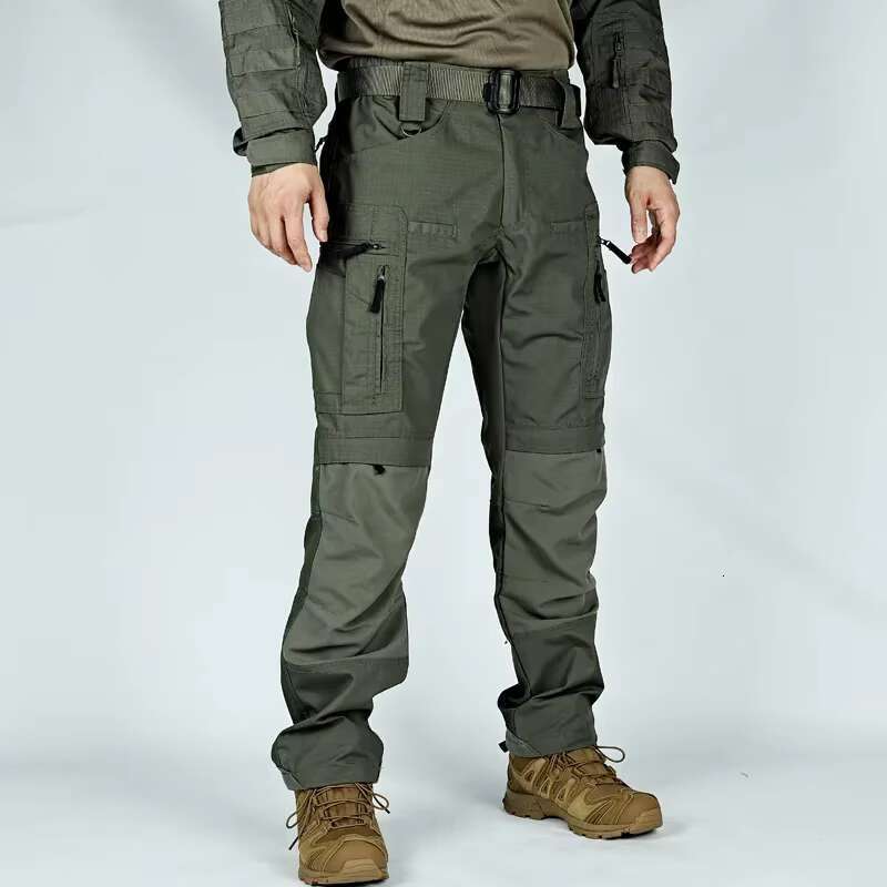 Multi Pockets Tactical Cargo Men's Spring Autumn Outdoor Military Work Trousers Workwear Field Training Combat Pants Male