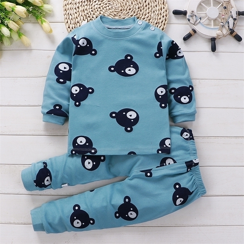 Autumn Sleepwear Pajamas For Girls Boys Long Sleeve TopsPants Suits Fashion Home Clothing Baby Kid Sleep Costume 250121