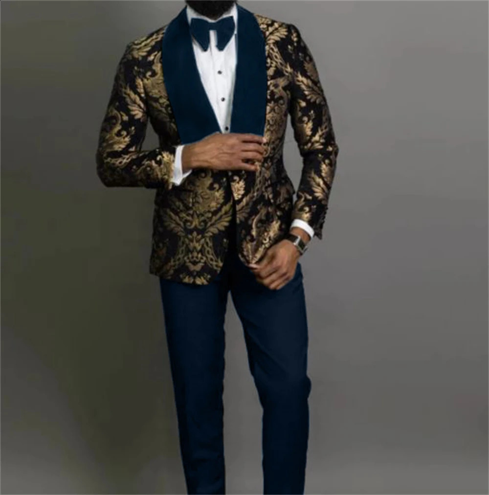 Three Piece Paisley Boys Suit Set Fashion Floral Formal Blazer Vest Pants Kids Tuxedo Stylish Wedding Guest Children Outfit 250114