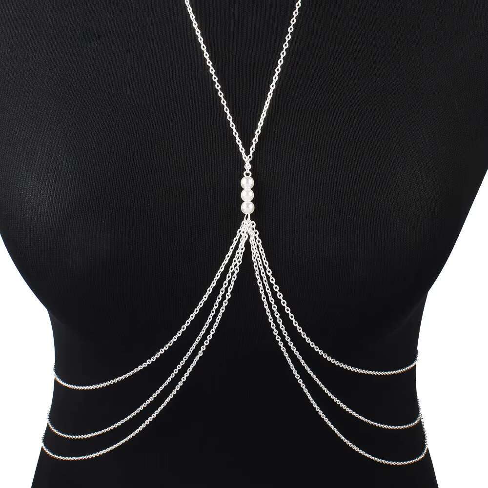 New Women Multi-layer Alloy Electroplating Fashion Classic All-in-one Body Chain BD7019