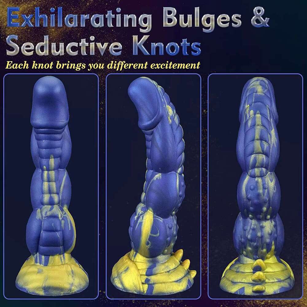 Realistic Silicone Animal Vaginal G-spot With Suction Cup Anal Plug Hand-free Huge Monster Dildo Toys For Women
