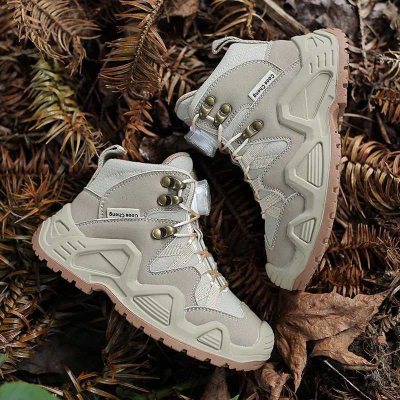 Children Outdoor Tactical Boots Kids Camping Combat Training Quick release Breathable Hiking Shoes W250207