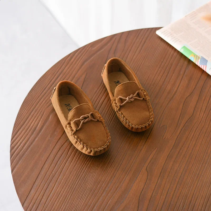 Children Loafers Shoes Boys Flat Sneakers Baby Kids Casual Shoes Toddler Girls Breathable Slip-on Shoes Soft Bottom Solid Color 250206