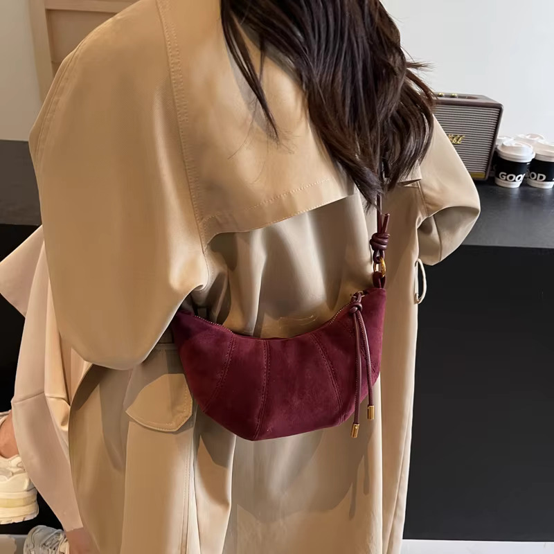 Retro Solid Color Splicing Leather Shoulder Women Korean Fashion Handbags And Purses Lady Crossbody Bag PU Casual