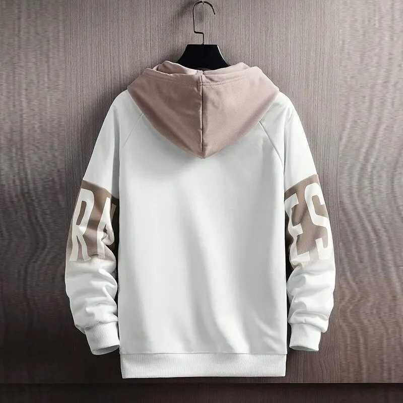 Mens autumn and winter new casual edition comparison floral print long sleeved hooded sweatshirt W250207