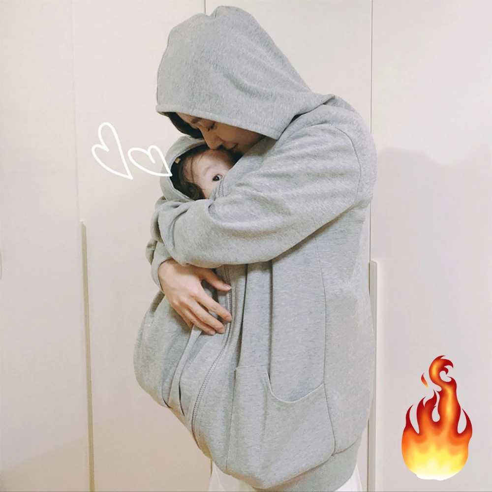 Parent-child One-piece Baby Mother Breastfeeding maternity Clothes Spring Autumn Newborn Outing Clothes Coat Sweater W250207