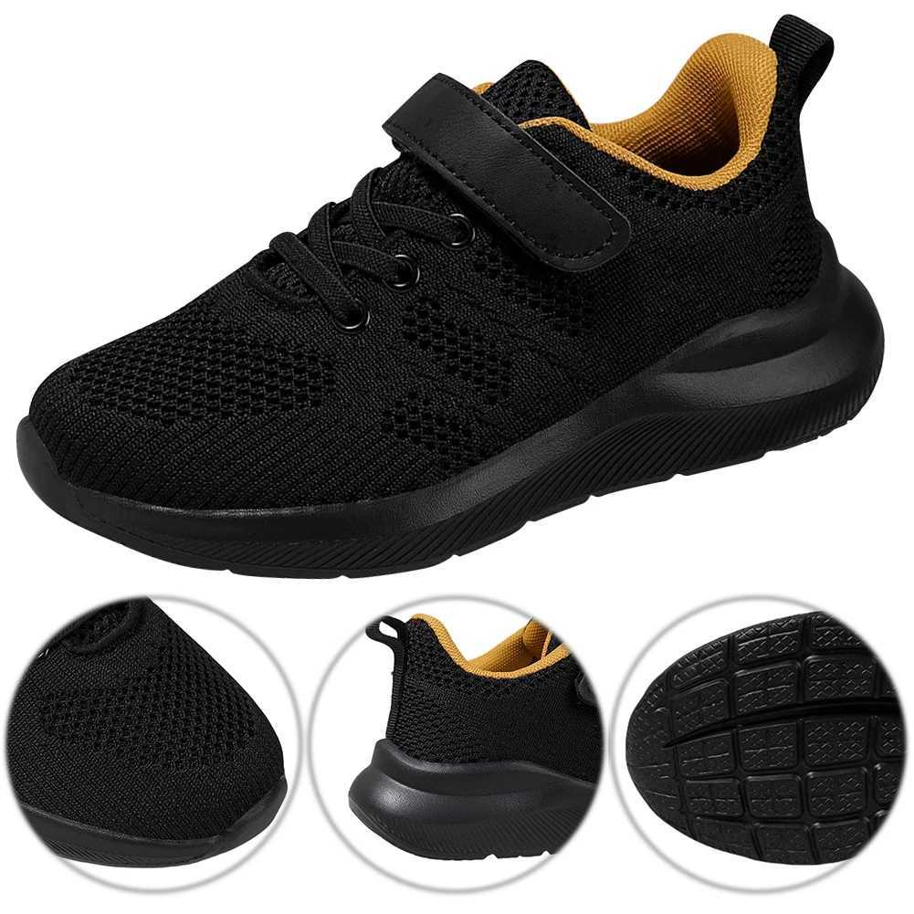 Kids Running Shoes Fashion Tennis Shoes Breathable Knitted Athletic Shoes Comfortable Casual Mesh Sneakers for Little/Big Kids W250207