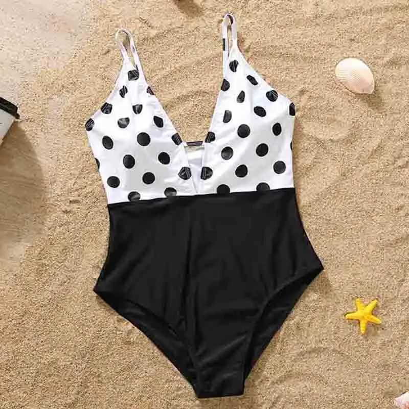 Mommy and Me Cute Dot Swimsuit Bikini for Family Mother Daughter Matching Summer Clothes Outfits W250207