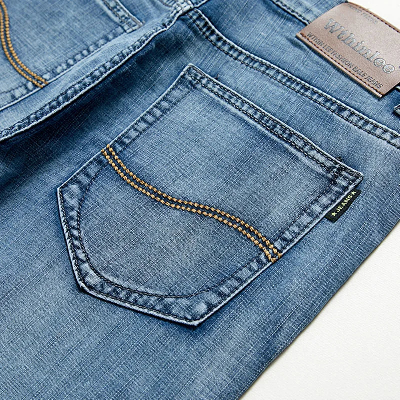 Korean Version Man Blue Shorts Classic Mens Denim Knee Pants Straight Sports Casual Short Plus Size 2840 250207