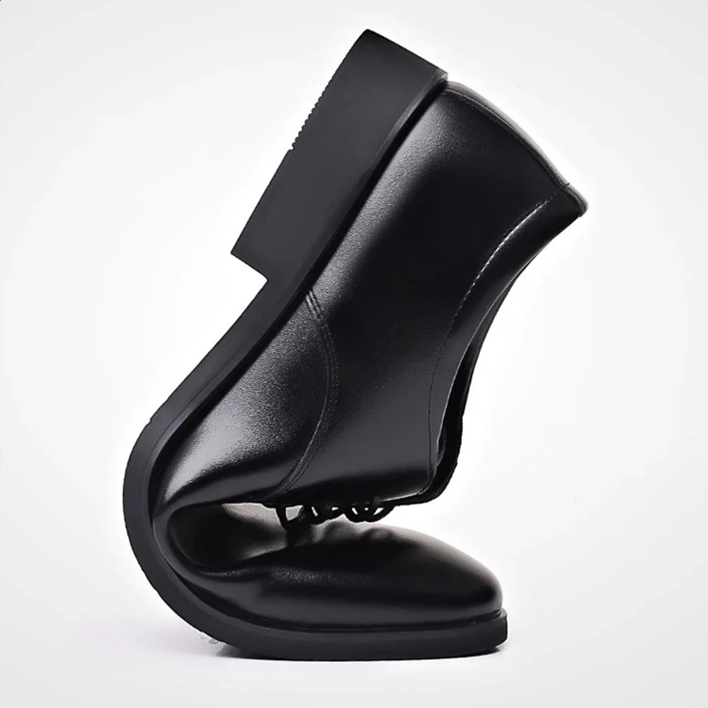 Mens Leather Shoes Casual Formal Office Dress Walking Lace Up Work Shoes Black Soft Leather Soft Sole Business Shoes 250206