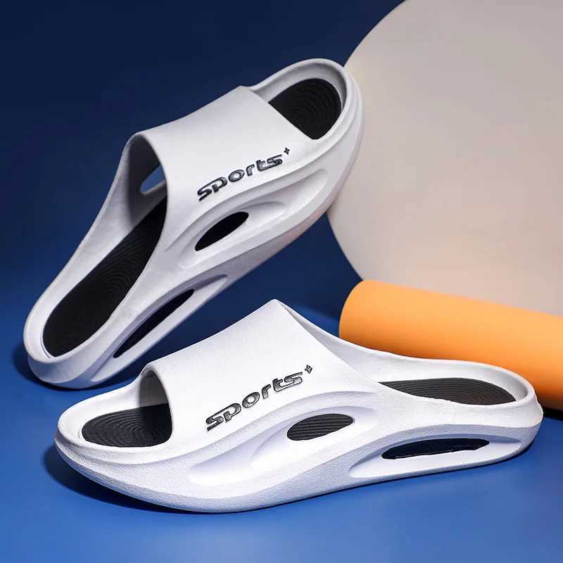 Sports Mens Women Slippers Couple Thick Bottom Indoor Trend Outer Wear Stomping Shit Feeling Sand Print SoftXJ250207