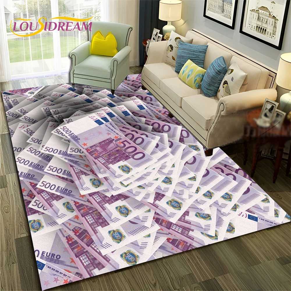3D Dollar Euro Money Rich Pattern Carpet Rug for Home Living Room Bedroom Sofa Doormat DecorChild Area Rug Non-slip Floor Mat Z250207