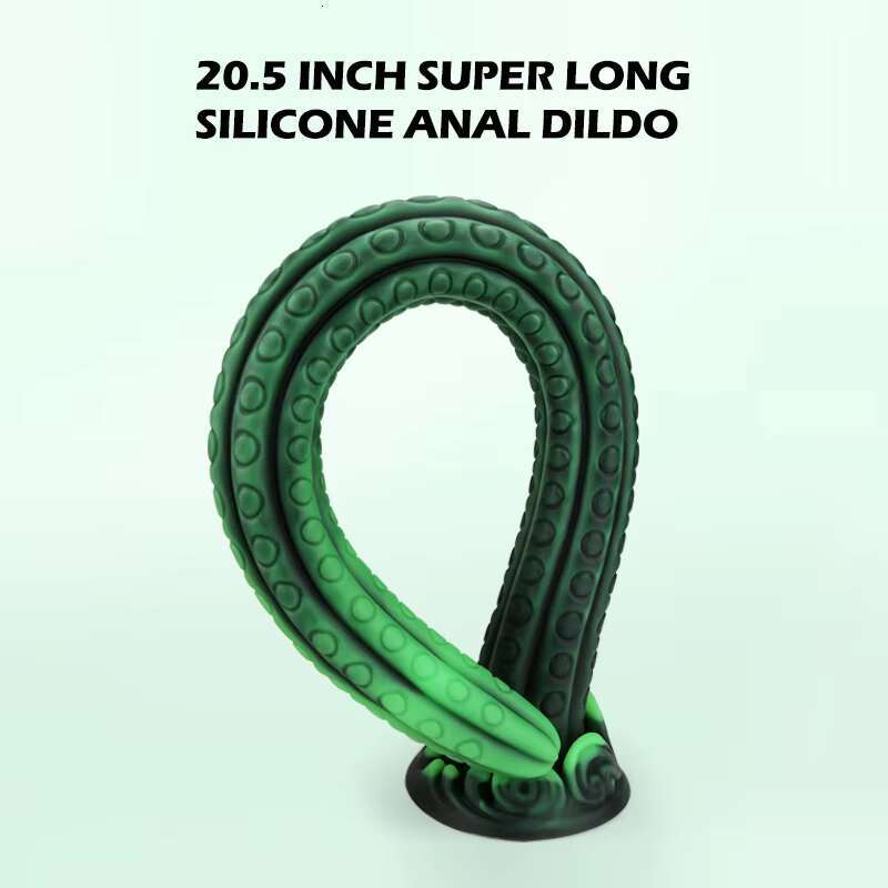 47cm Super Long Anal Glow in The Dark Monster Dildo Flexible Liquid Silicone Butt Plug Vaginal Stimulate for Men and Women