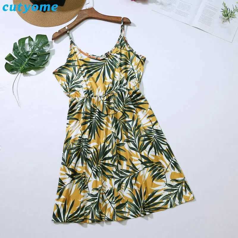 Mother Daughter Family Matching Outfits Sleeveless Floral Dress Summer Cotton Girl Women Boho Loose Dresses Sundress Clothes W250207