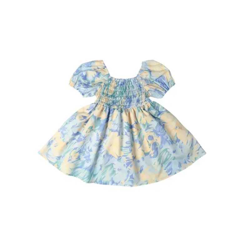 Summer New Mother Kids Chiffon Floral Dress Mom and Daughter Matching Clothes Women Baby Girl Clothes Family Matching Outfits W250207