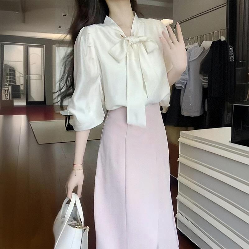 MU2140 Travel Outfit 2024 Various Styles Commuting Workplace Light Mature Style Suit Light Luxury High-end Dress