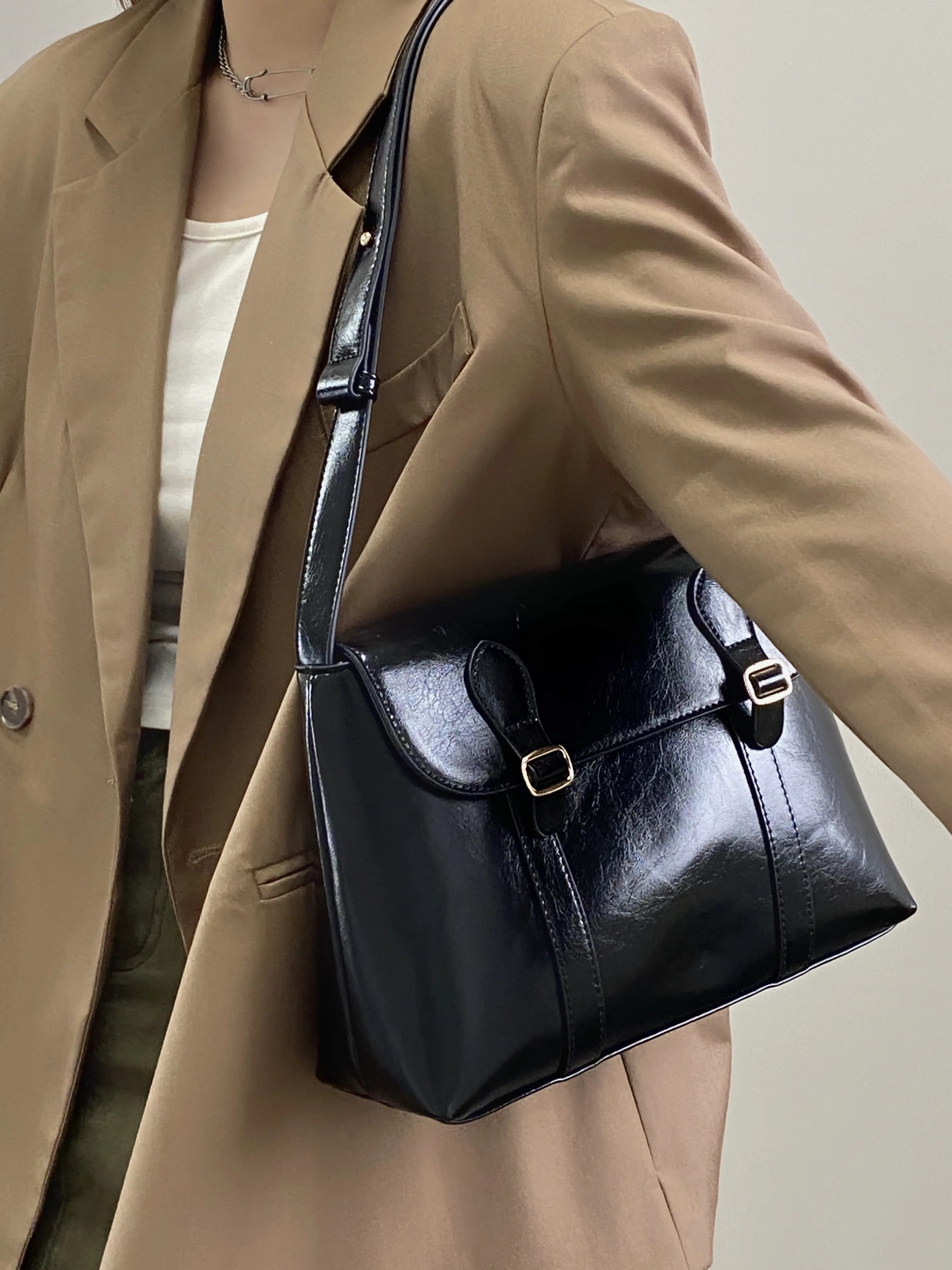 Vintage Women's Shoulder Large Capacity Ladies Tote Purse Handbags Pu Leather Female Messenger Bags College Girls Book Bag PU Cartoon
