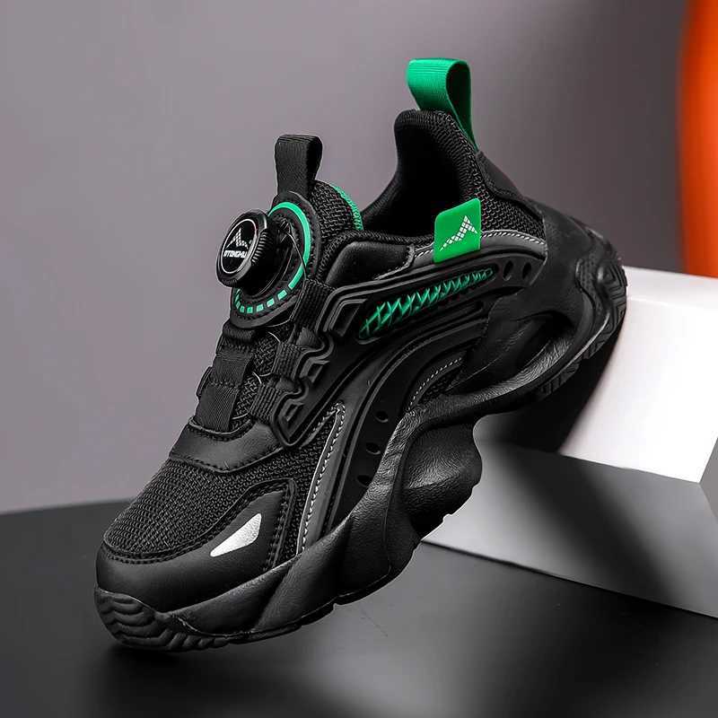 Origin childrens shoes boys sports shoes soft and non slip school casual sports shoes black autumn boys tennis sports shoes for ages 4 to 12XJ250318