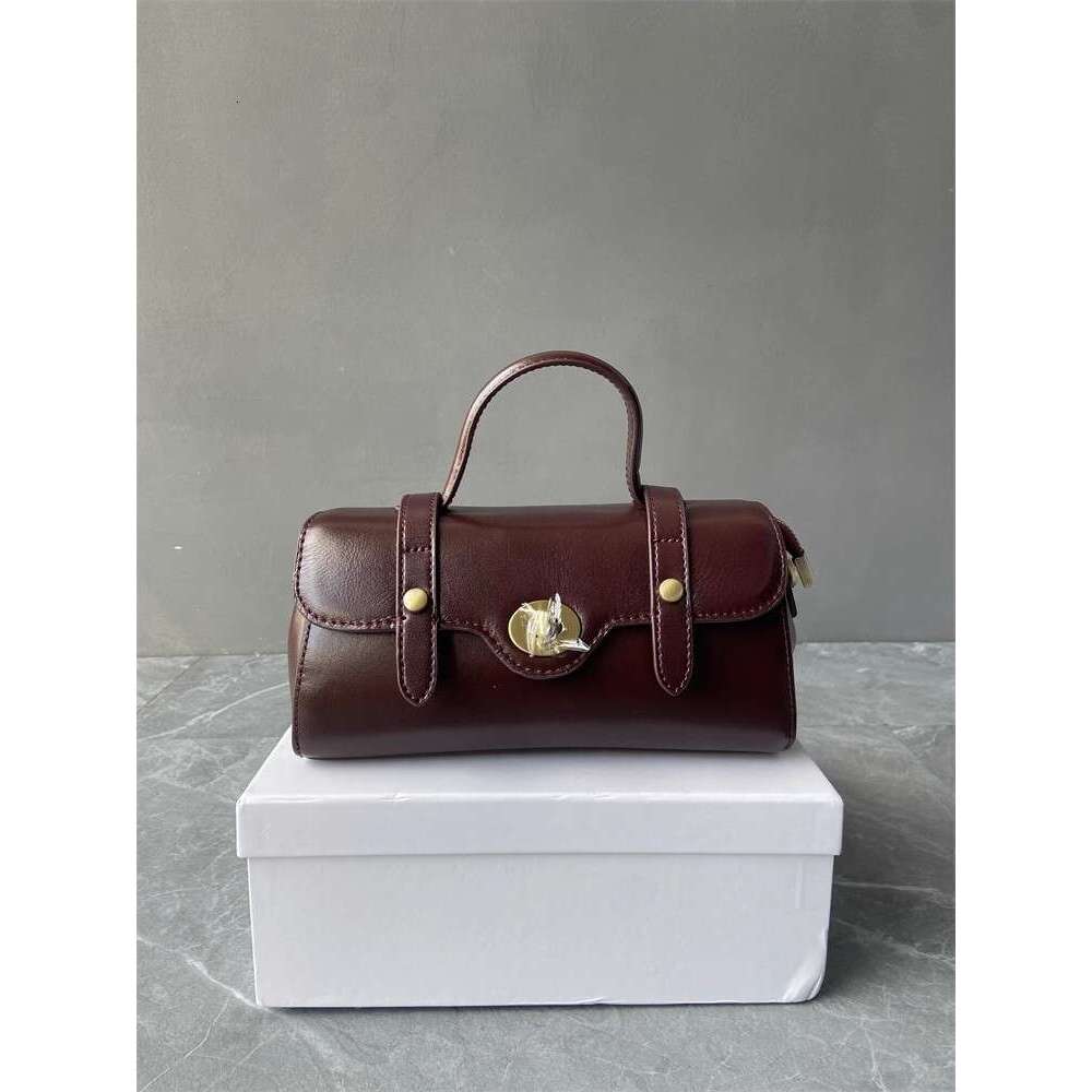 Cowskin Genuine Leather Messenger Women Small Tote Handbag Hasp Vintage Single Shoulder Bag Office Ladies Crossbody Bags